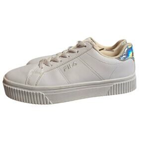 FILA Size 8 Womens Sneakers White Iridescent Accent